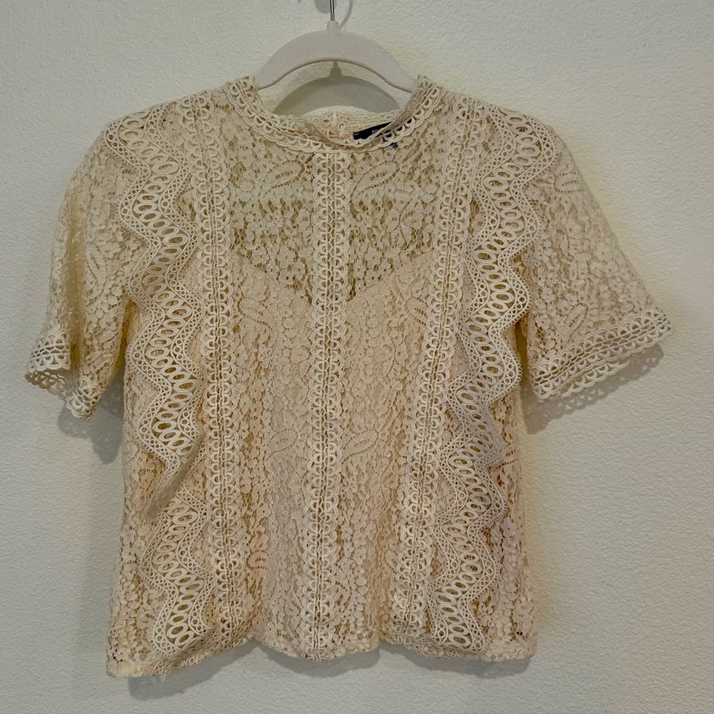 Elegant Cream Lace Top